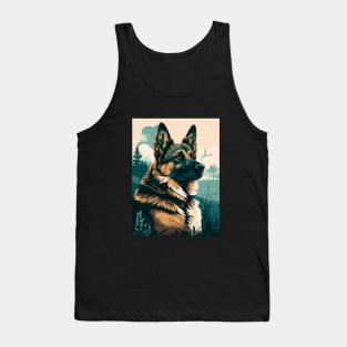 German Shepherd Overlooking Valley Tank Top